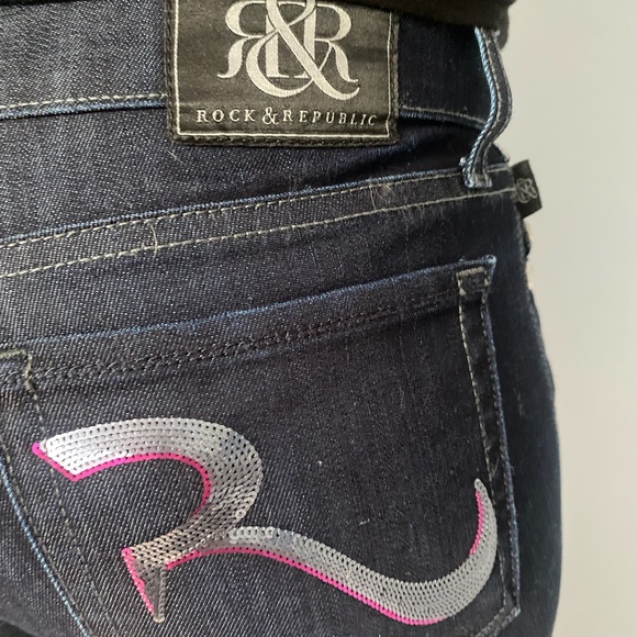 Y2K Vintage Rock & Republic Bootcut Jeans with Sequin Detail - Picture 3 of 5